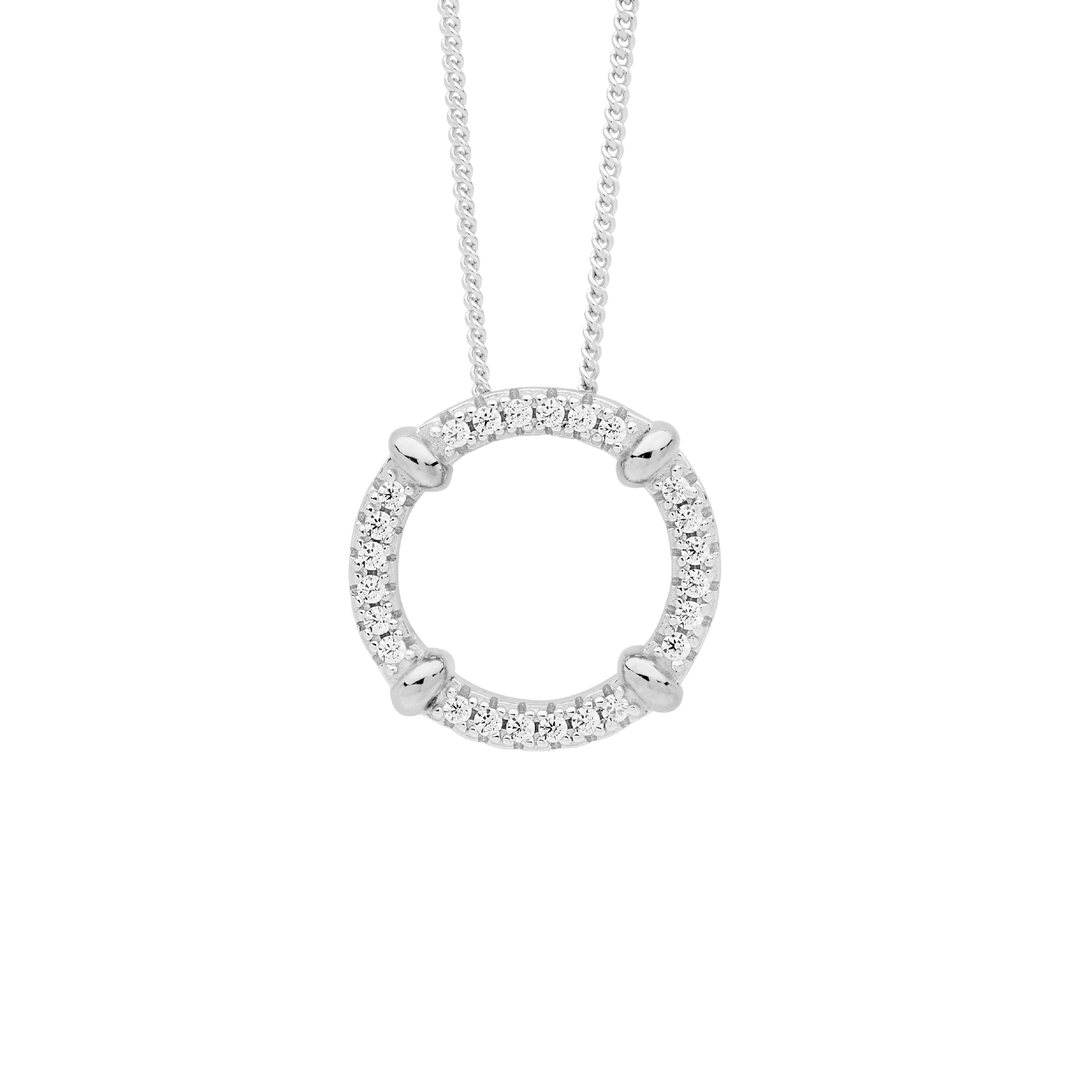 Sterling Silver 16mm Circle Necklace