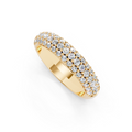 9ct Yellow Gold Diamond Pave set Ring