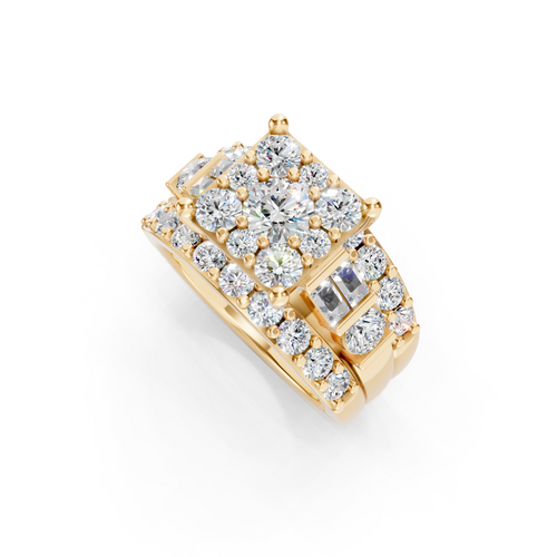 9ct Yellow Gold Diamond Dress Ring U 9ct Yellow Gold Diamond Dress Ring U