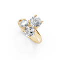 9ct Yellow Gold Dress Ring set with Round Brilliant cut Diamonds