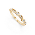 9ct Yellow Gold Diamond Stacker Band